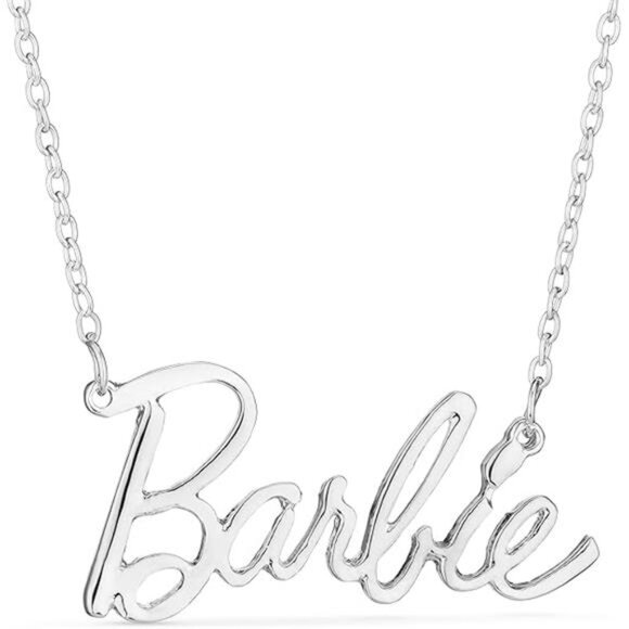 pink Barbie logo necklace for women girl pendant chain jewelry gift accessory - Picture 7 of 7